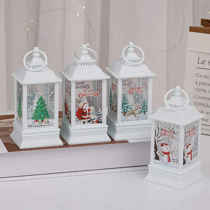 Mini Christmas LED Lanterns β Festive Candle Lights with Santa, Reindeer & Snowman Designs