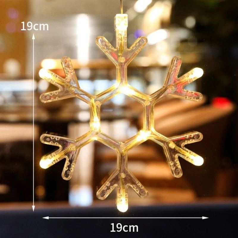 Christmas Window Lights β Festive LED Decorations with Suction Cup