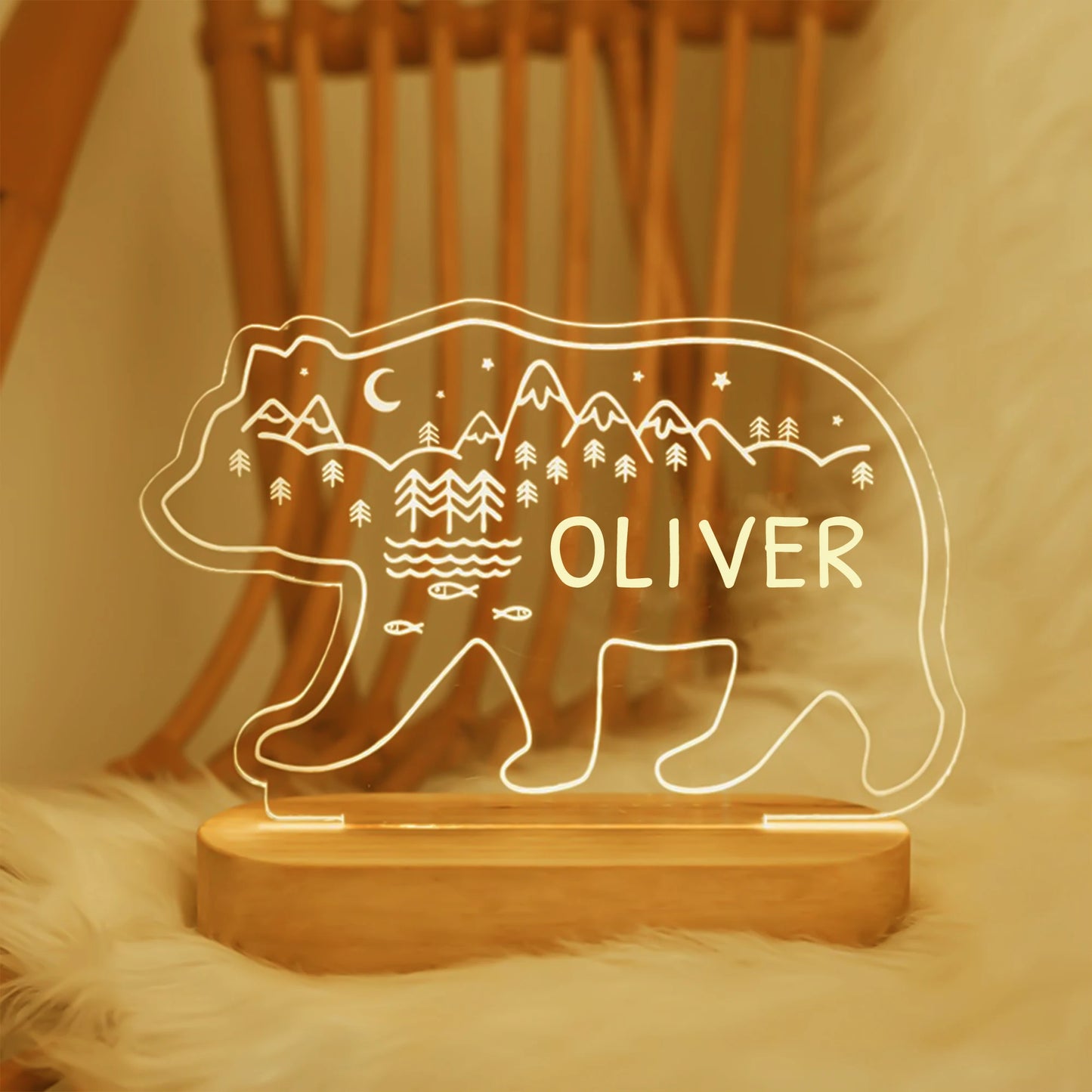 Personalised Kids Night Light – Shine With Their Name ✨