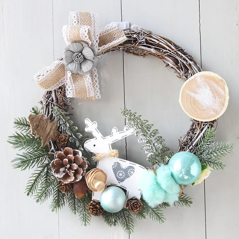 Luxury All-Weather Christmas Wreath – Outdoor Garland for Doors & Walls