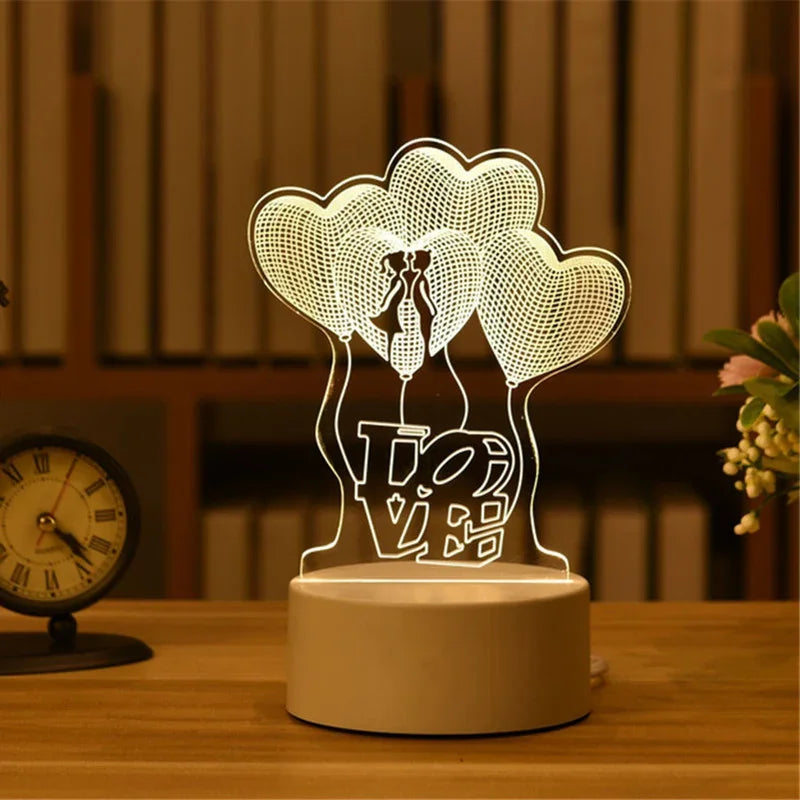 3D Visual Illusion LED Night Light – Creative USB Desk Lamp for Kids