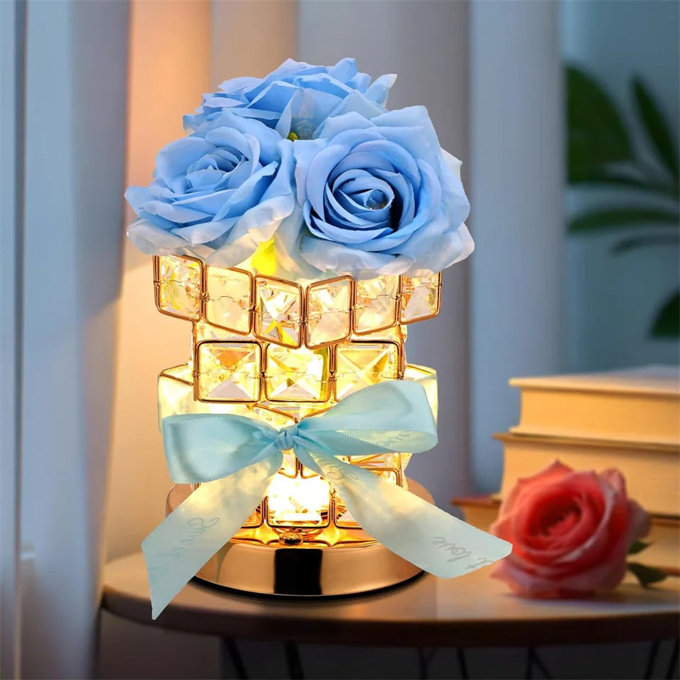 LED Crystal Rose Lamp – Magical Glow for Any Room 🌹