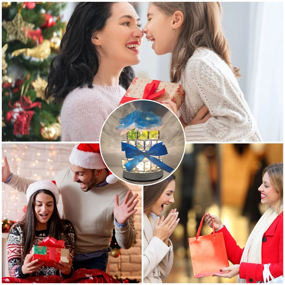 LED Crystal Rose Lamp – Magical Glow for Any Room 🌹