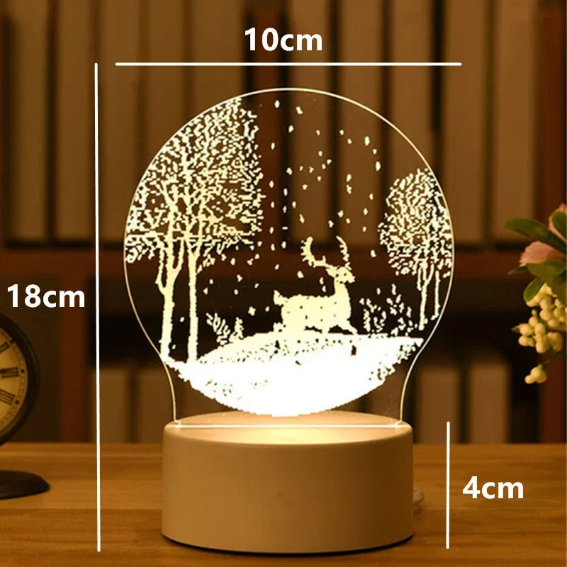 3D Visual Illusion LED Night Light – Creative USB Desk Lamp for Kids
