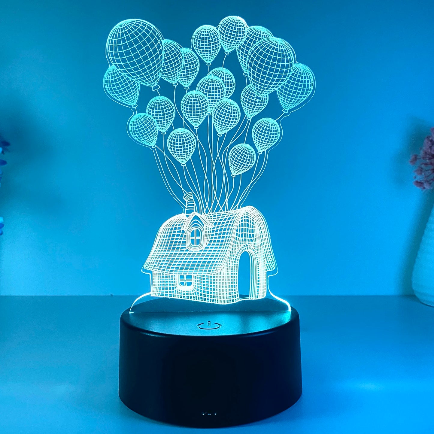 3D Balloon House Night Light – Soft USB Table Lamp & Relaxing Mood Light