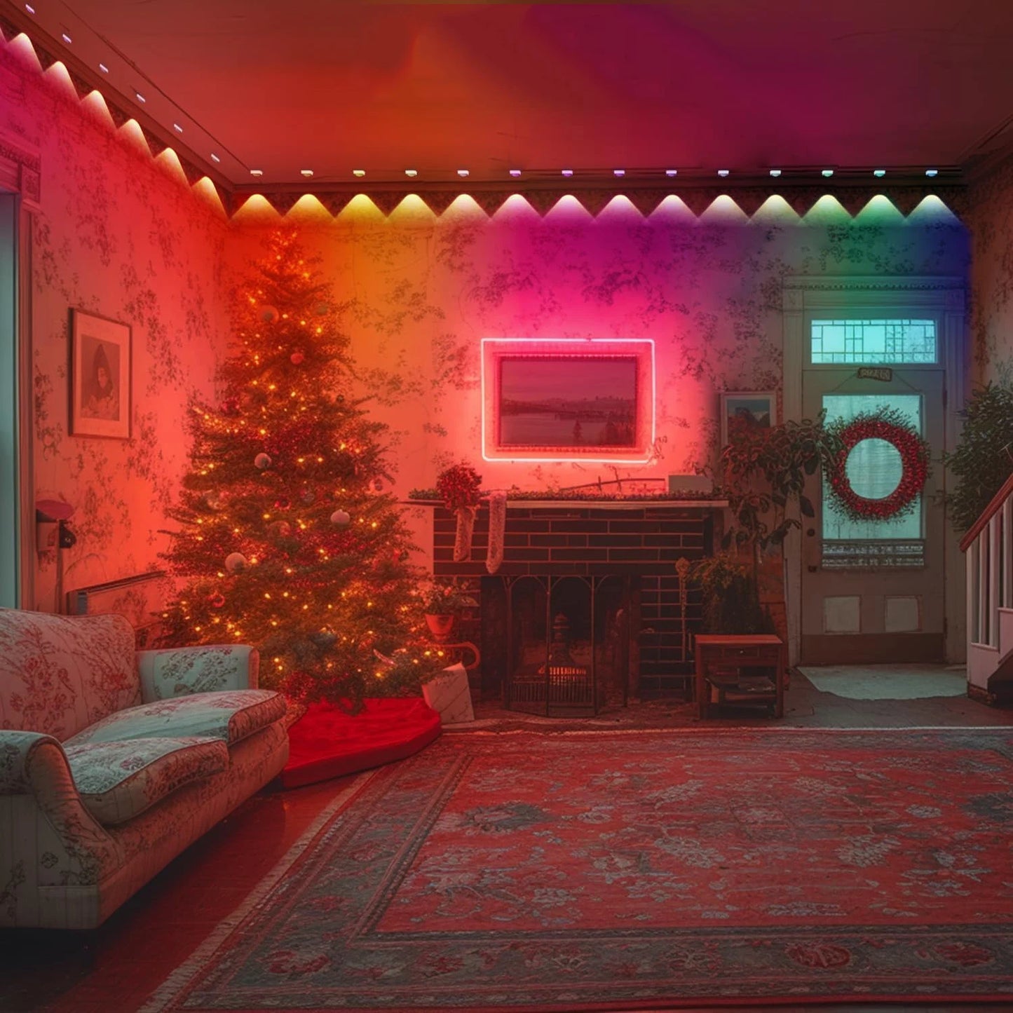 Smart Permanent LED Roof Lights – Waterproof Outdoor Lighting with App Control