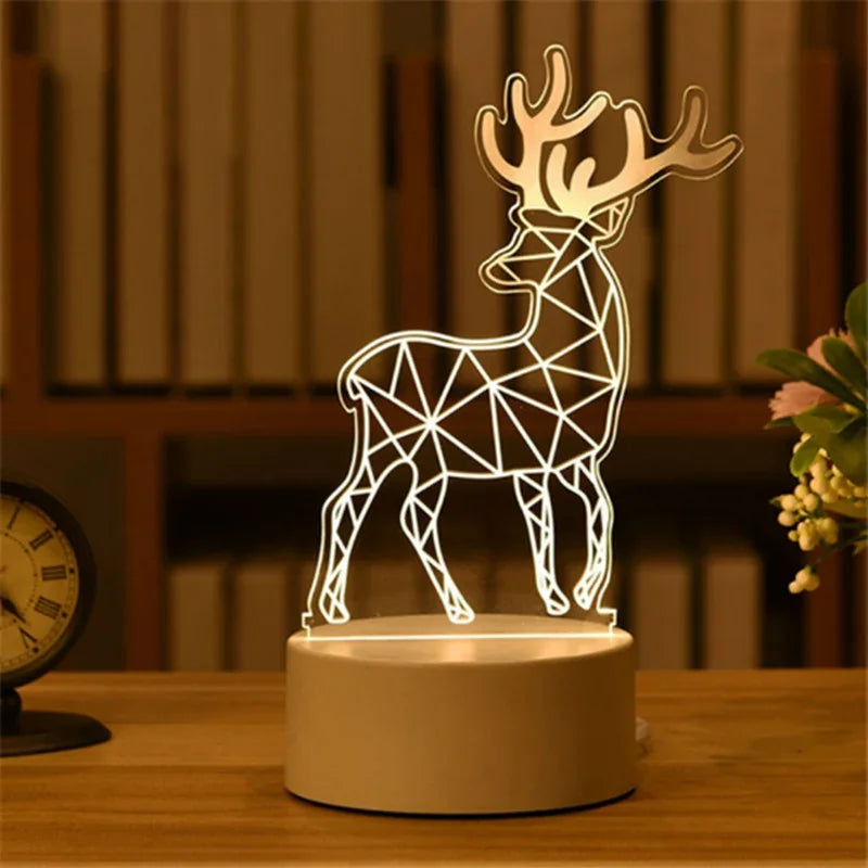3D Visual Illusion LED Night Light – Creative USB Desk Lamp for Kids
