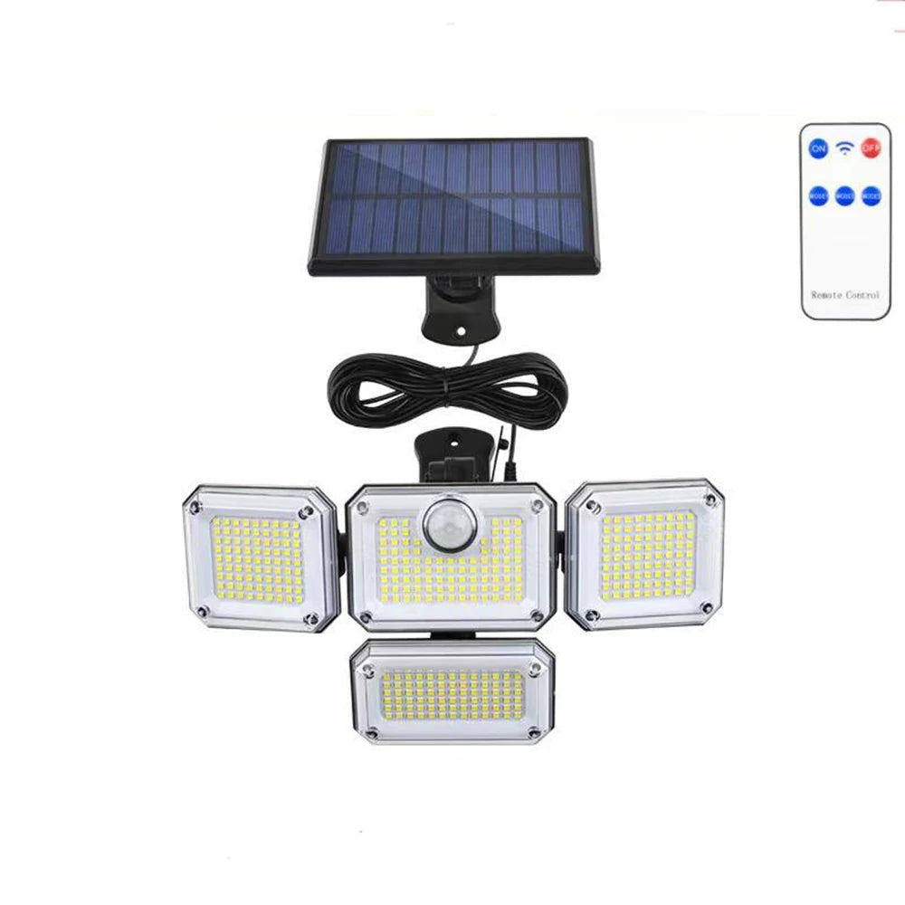 SolarGuard™ 4-Head Motion Sensor Light – 122 or 333 LEDs