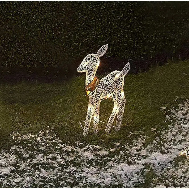 LED Reindeer Christmas Decoration – Iron Elk Garden & Patio Ornament