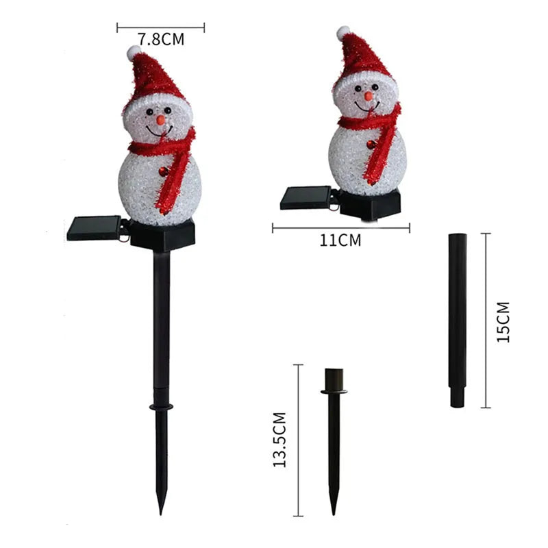 Solar Snowman Garden Lights – LED Outdoor Pathway Christmas Decoration