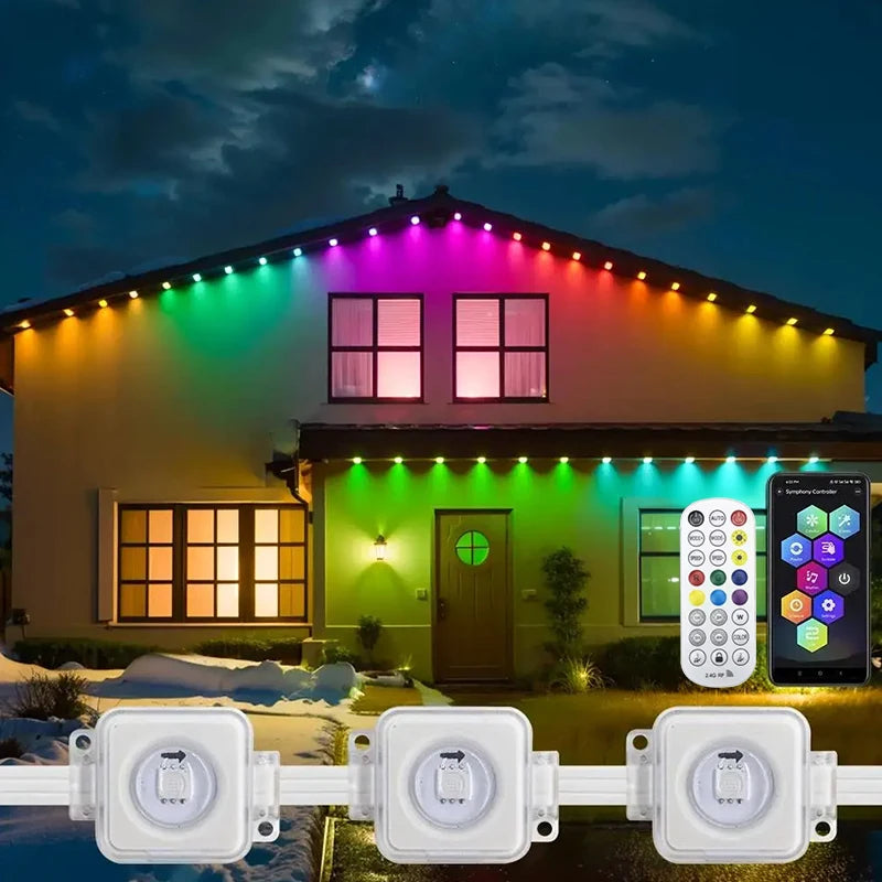 Smart Permanent LED Roof Lights – Waterproof Outdoor Lighting with App Control