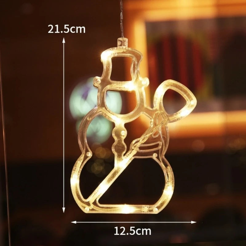 Christmas Window Lights – Festive LED Decorations with Suction Cup