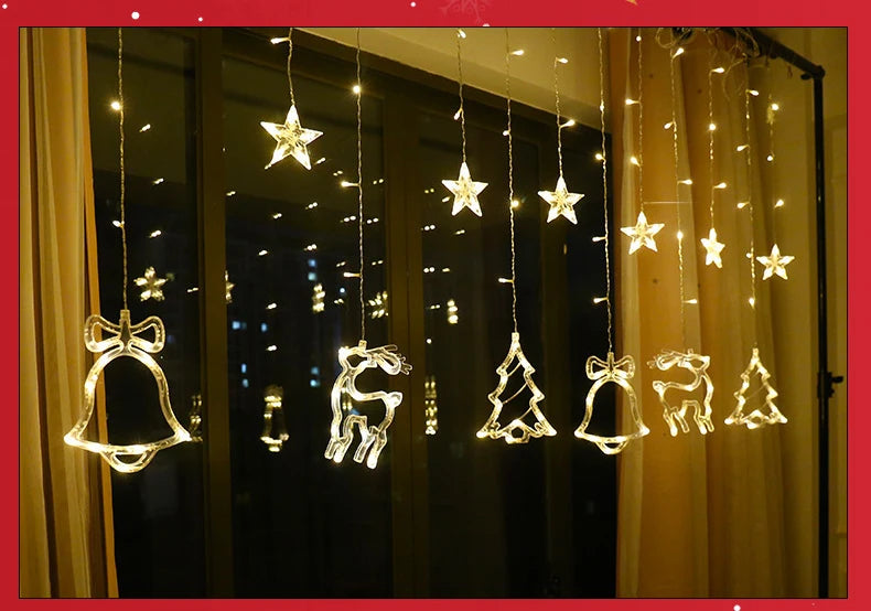 Christmas Window Lights – Festive LED Decorations with Suction Cup