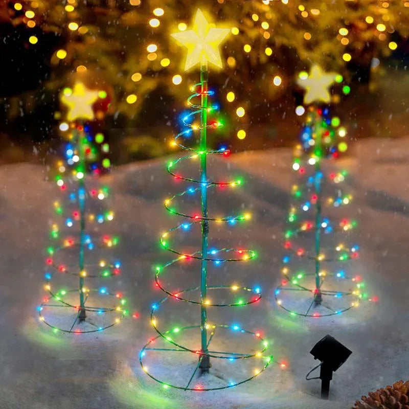 Solar Christmas Tree LED Light – Waterproof Outdoor Festive Garden Decoration