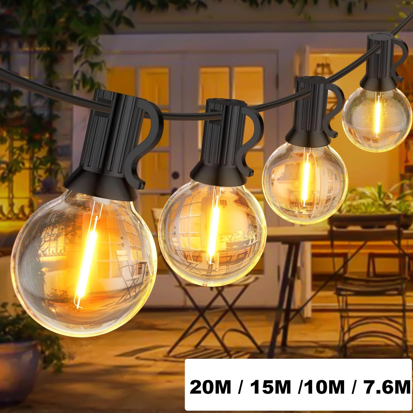 LED G40 Outdoor String Lights – Waterproof Garden & Christmas Decoration