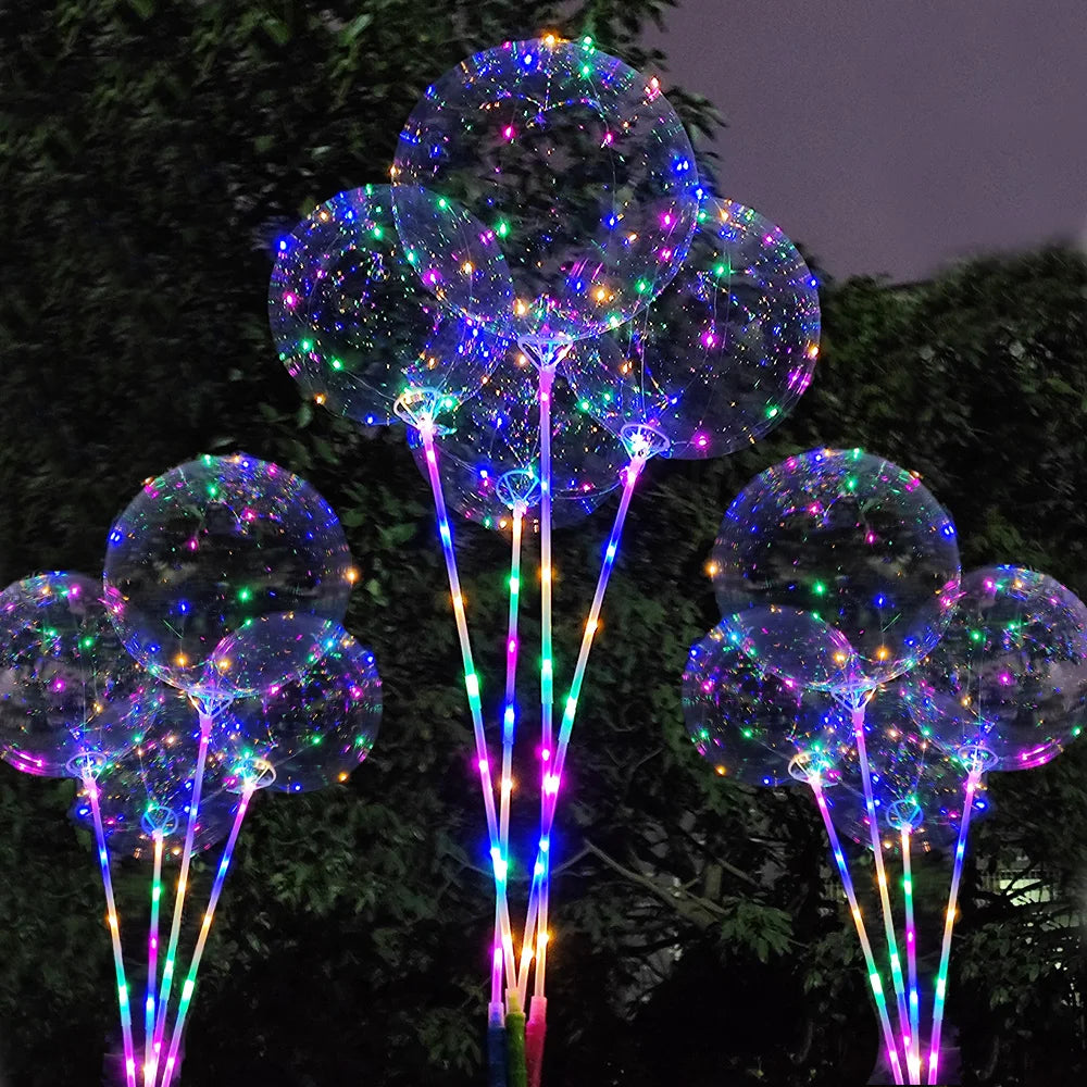 LED Light-Up BoBo Balloons – Colourful Glow Party Decoration