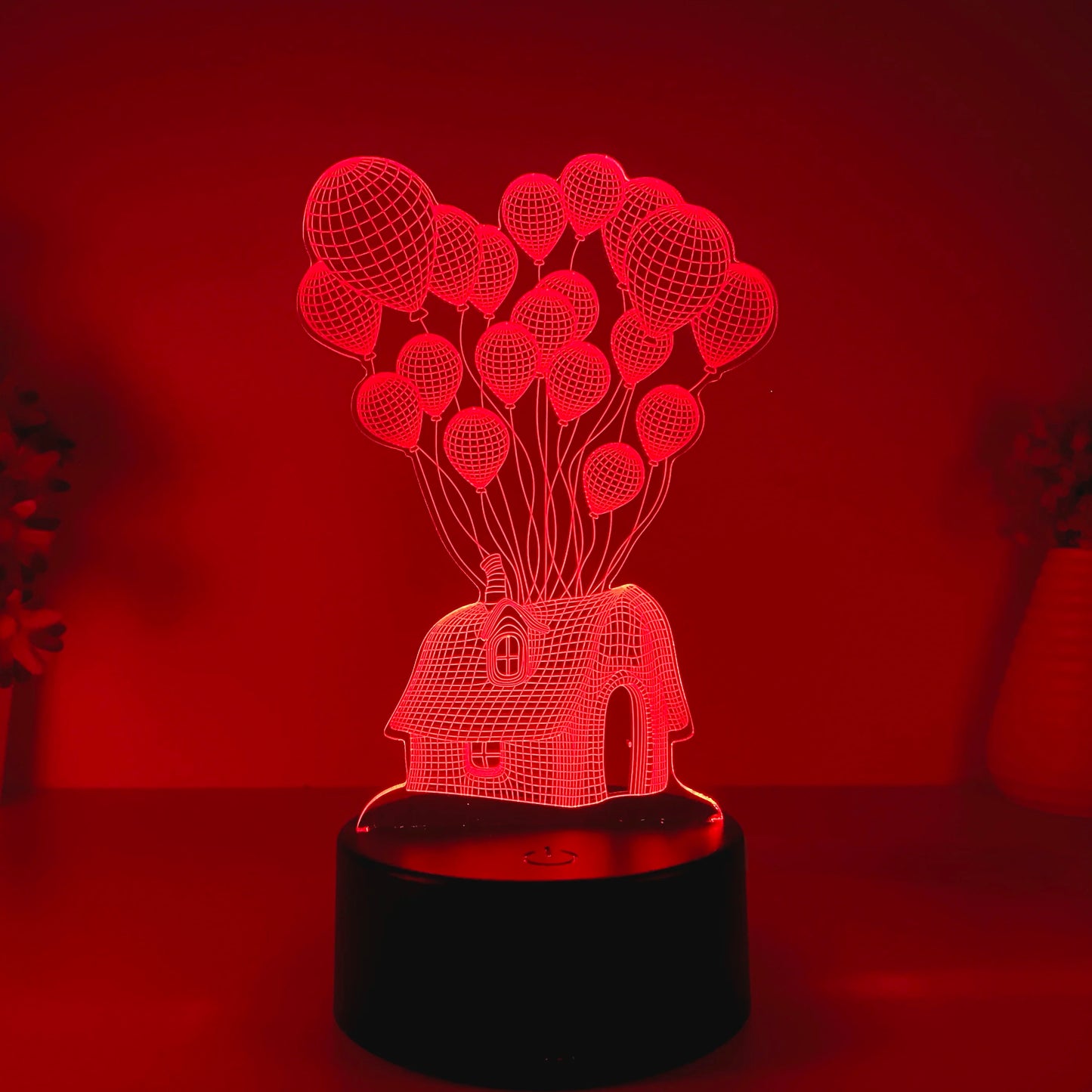 3D Balloon House Night Light – Soft USB Table Lamp & Relaxing Mood Light