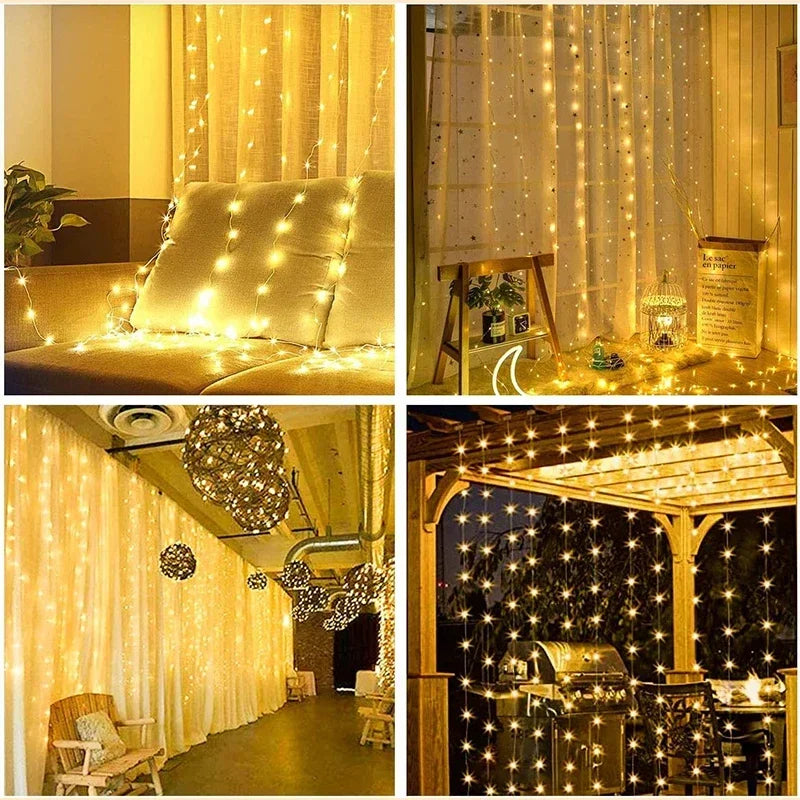 3M LED Curtain Lights – Magical Glow for Any Occasion ✨y New Year Wedding