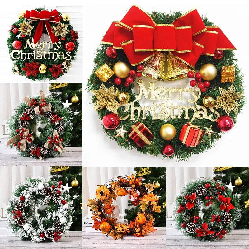 Luxury All-Weather Christmas Wreath – Outdoor Garland for Doors & Walls