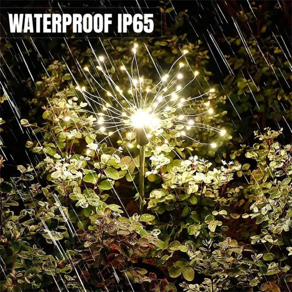 Solar Fireworks LED String Lights – 90/150 LEDs Waterproof Outdoor Decoration