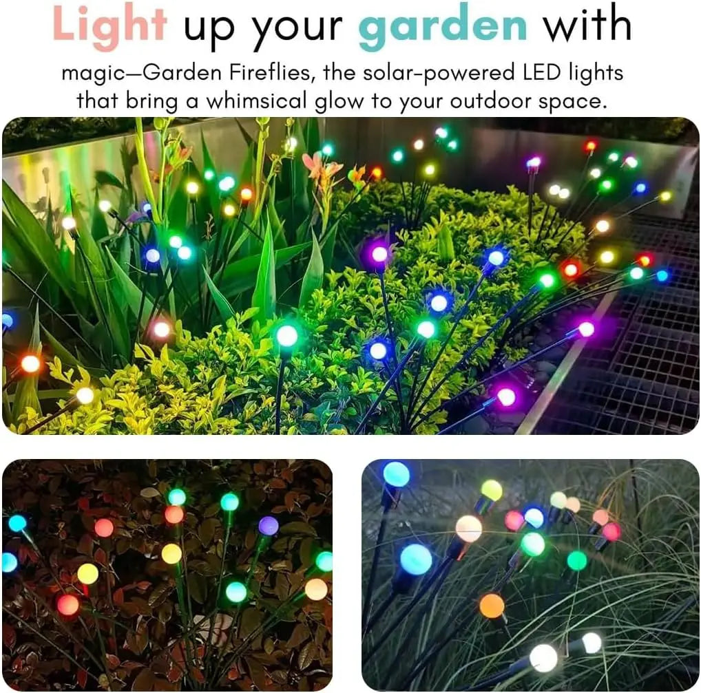 Upgraded Solar Firefly Garden Lights – Waterproof Outdoor Decorative LED Lighting
