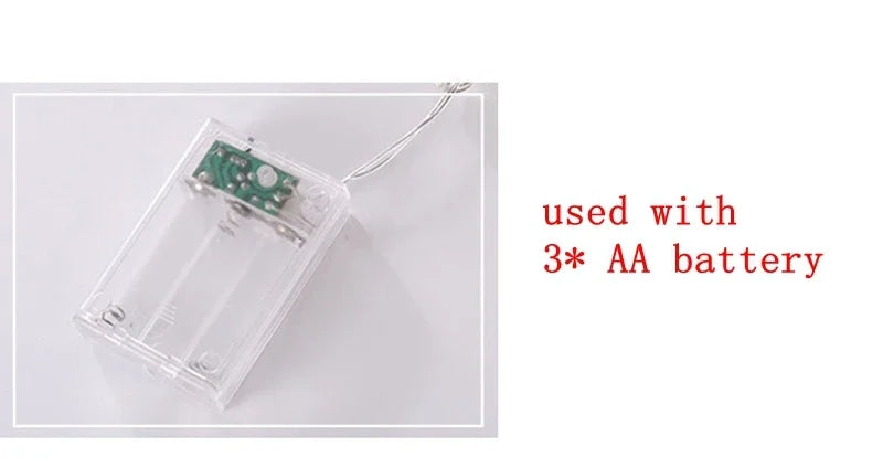 Christmas Snowflake LED String Lights – Fairy Garland Decoration for Home & Holidays