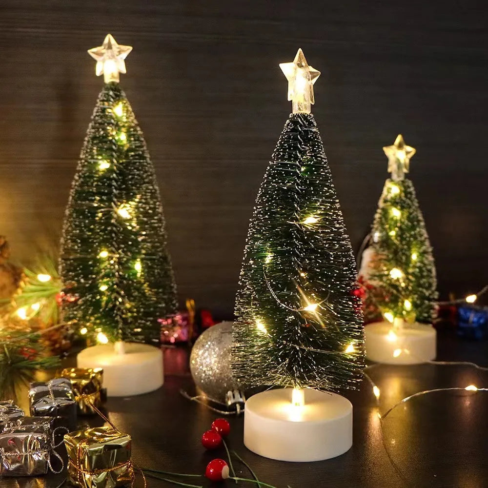 Mini Christmas LED Lanterns – Festive Candle Lights with Santa, Reindeer & Snowman Designs