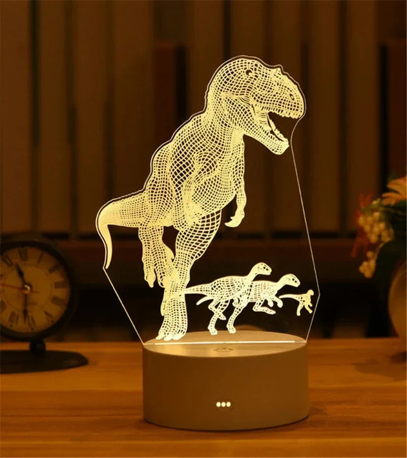 3D Visual Illusion LED Night Light – Creative USB Desk Lamp for Kids