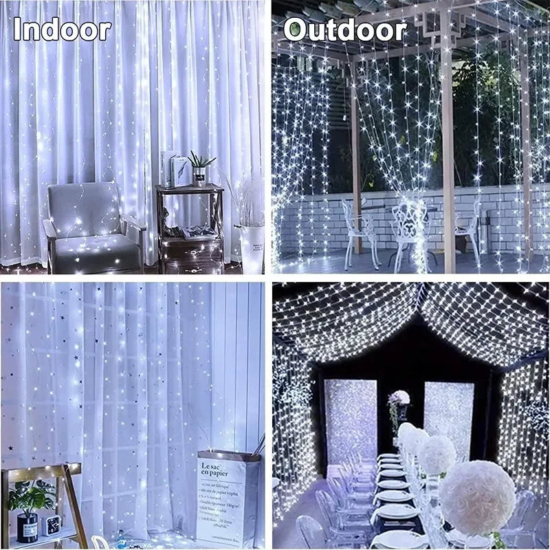 3M LED Curtain Lights – Magical Glow for Any Occasion ✨y New Year Wedding