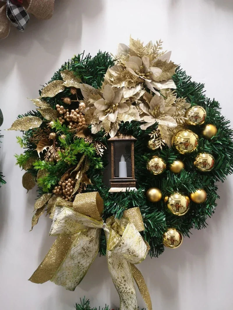 Luxury All-Weather Christmas Wreath – Outdoor Garland for Doors & Walls