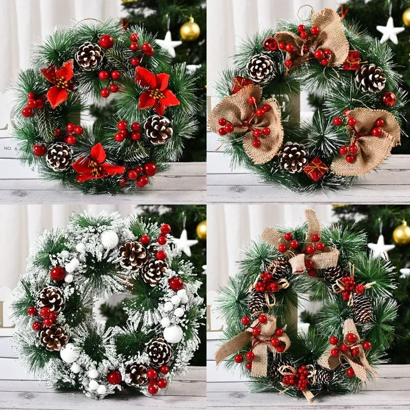 Luxury All-Weather Christmas Wreath – Outdoor Garland for Doors & Walls