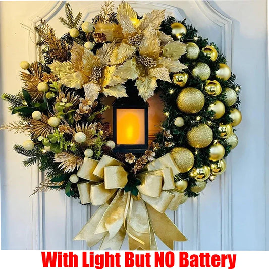 Luxury All-Weather Christmas Wreath – Outdoor Garland for Doors & Walls