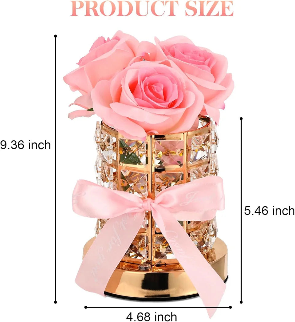 LED Crystal Rose Lamp – Magical Glow for Any Room 🌹
