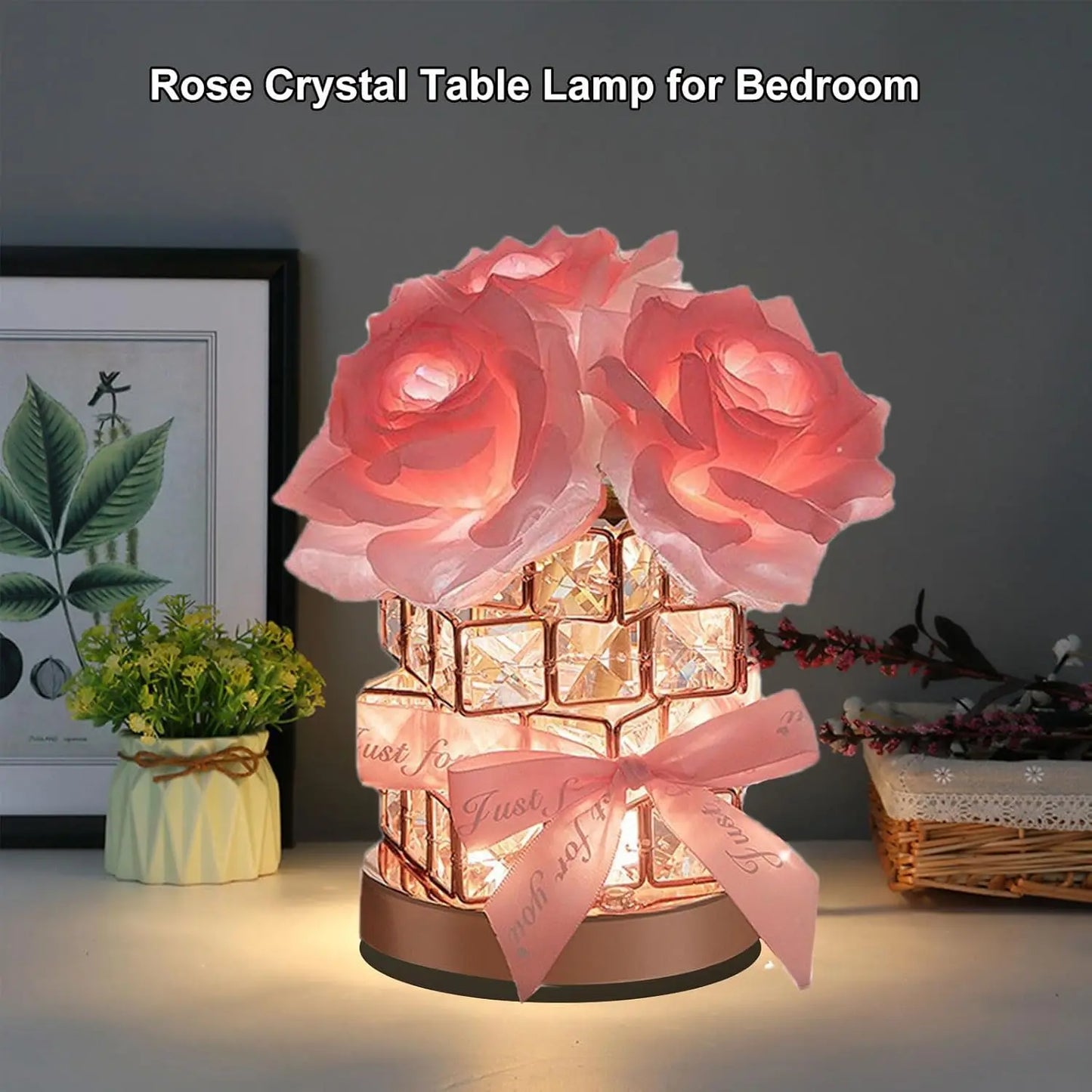 LED Crystal Rose Lamp – Magical Glow for Any Room 🌹