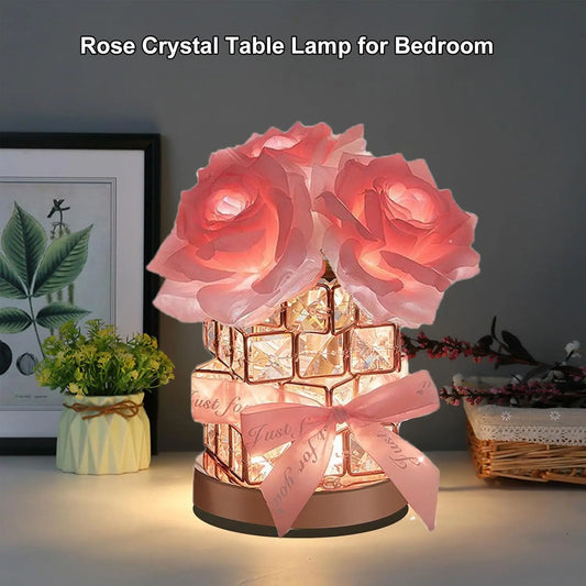 LED Crystal Rose Lamp – Magical Glow for Any Room 🌹