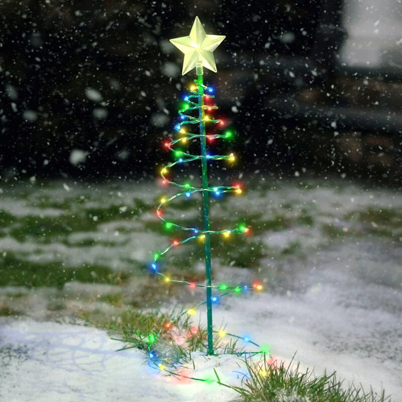 Solar Christmas Tree LED Light – Waterproof Outdoor Festive Garden Decoration