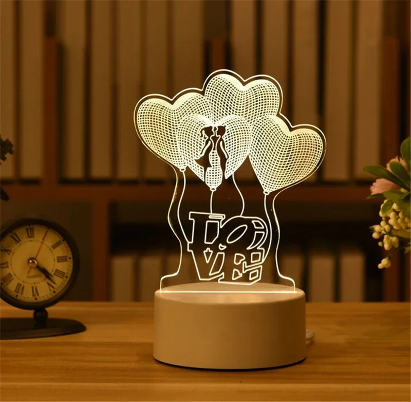 3D Visual Illusion LED Night Light – Creative USB Desk Lamp for Kids