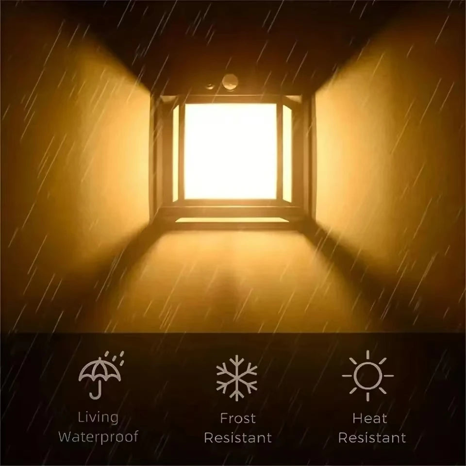 Motion Sensor Solar Wall Lamp – Intelligent Tungsten LED Night Light for Garden & Courtyard