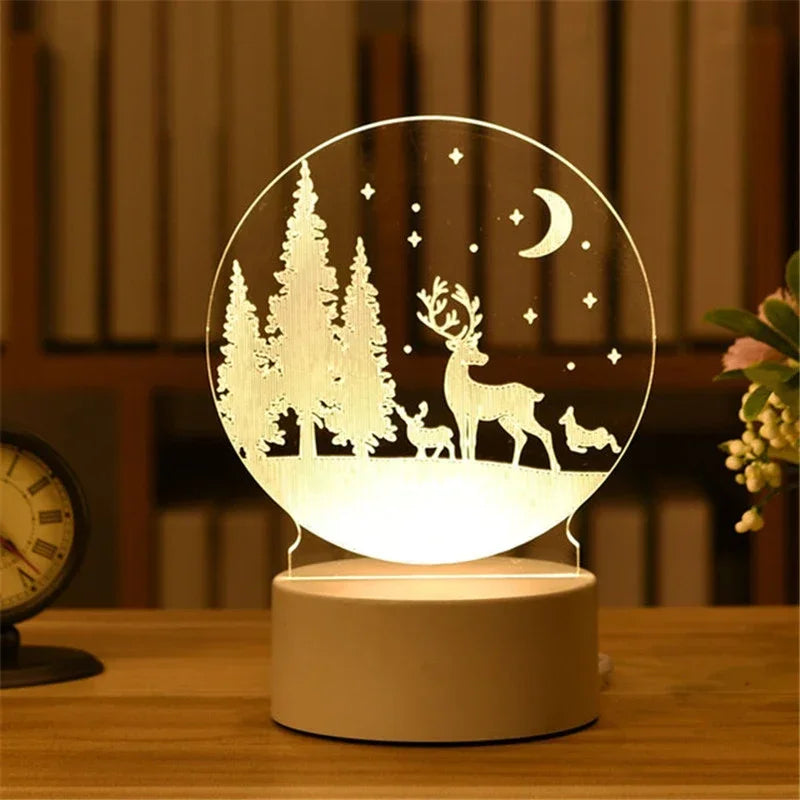 3D Visual Illusion LED Night Light – Creative USB Desk Lamp for Kids