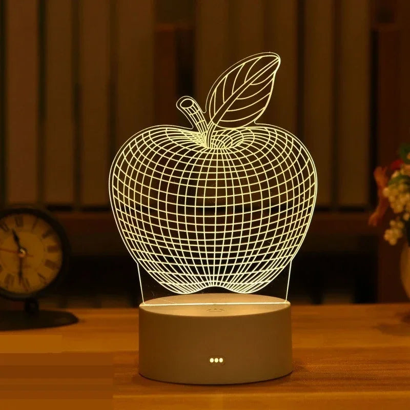 3D Visual Illusion LED Night Light – Creative USB Desk Lamp for Kids