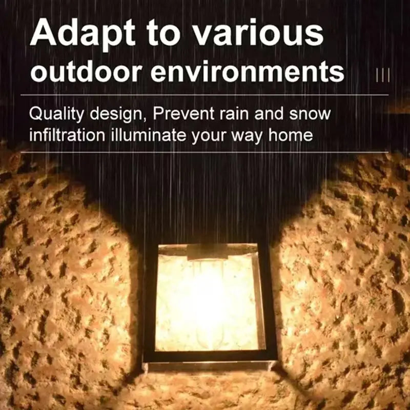 Motion Sensor Solar Wall Lamp – Intelligent Tungsten LED Night Light for Garden & Courtyard