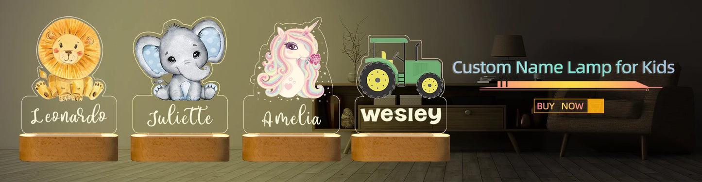 Personalised Kids Night Light – Shine With Their Name ✨