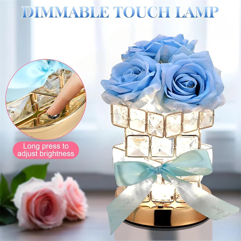 LED Crystal Rose Lamp – Magical Glow for Any Room 🌹