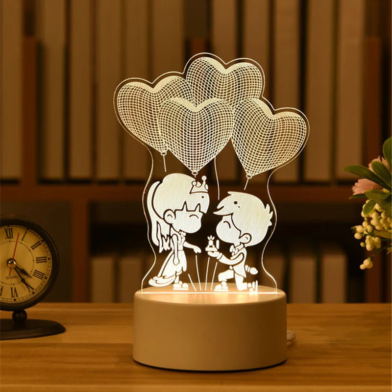 3D LED Lamp – Light Up Every Special Moment ✨