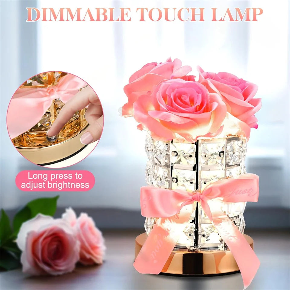 LED Crystal Rose Lamp – Magical Glow for Any Room 🌹