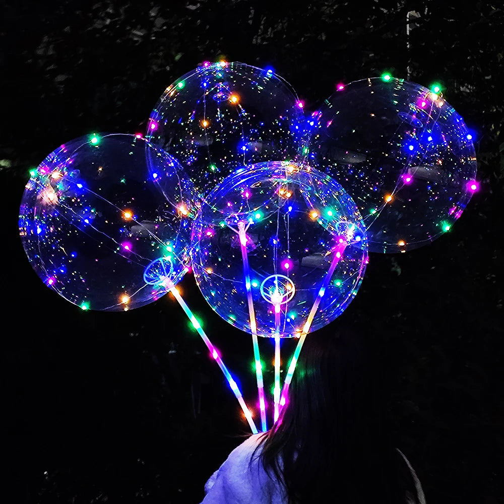 LED Light-Up BoBo Balloons – Colourful Glow Party Decoration