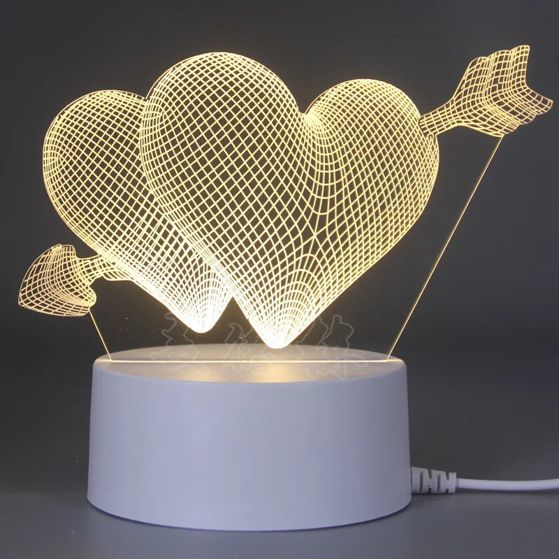 3D LED Lamp – Light Up Every Special Moment ✨