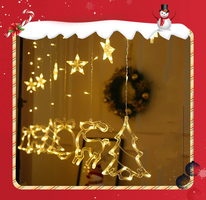 Christmas Window Lights – Festive LED Decorations with Suction Cup