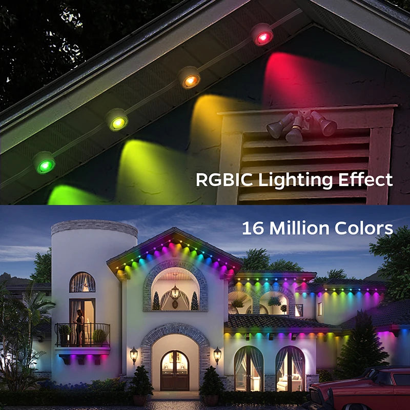 Smart Permanent LED Roof Lights – Waterproof Outdoor Lighting with App Control