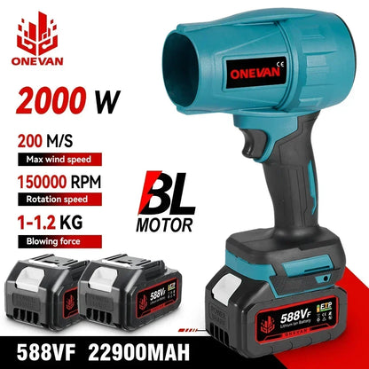 ONEVAN 2000W Cordless Garden Blower